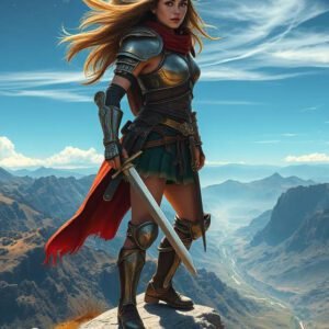 Guerrera con traje espartano