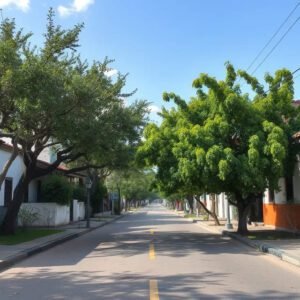 Casas de pueblo con arboleda