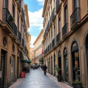 Calle de la ciudad empedrada