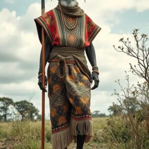 Persona con traje típico de África